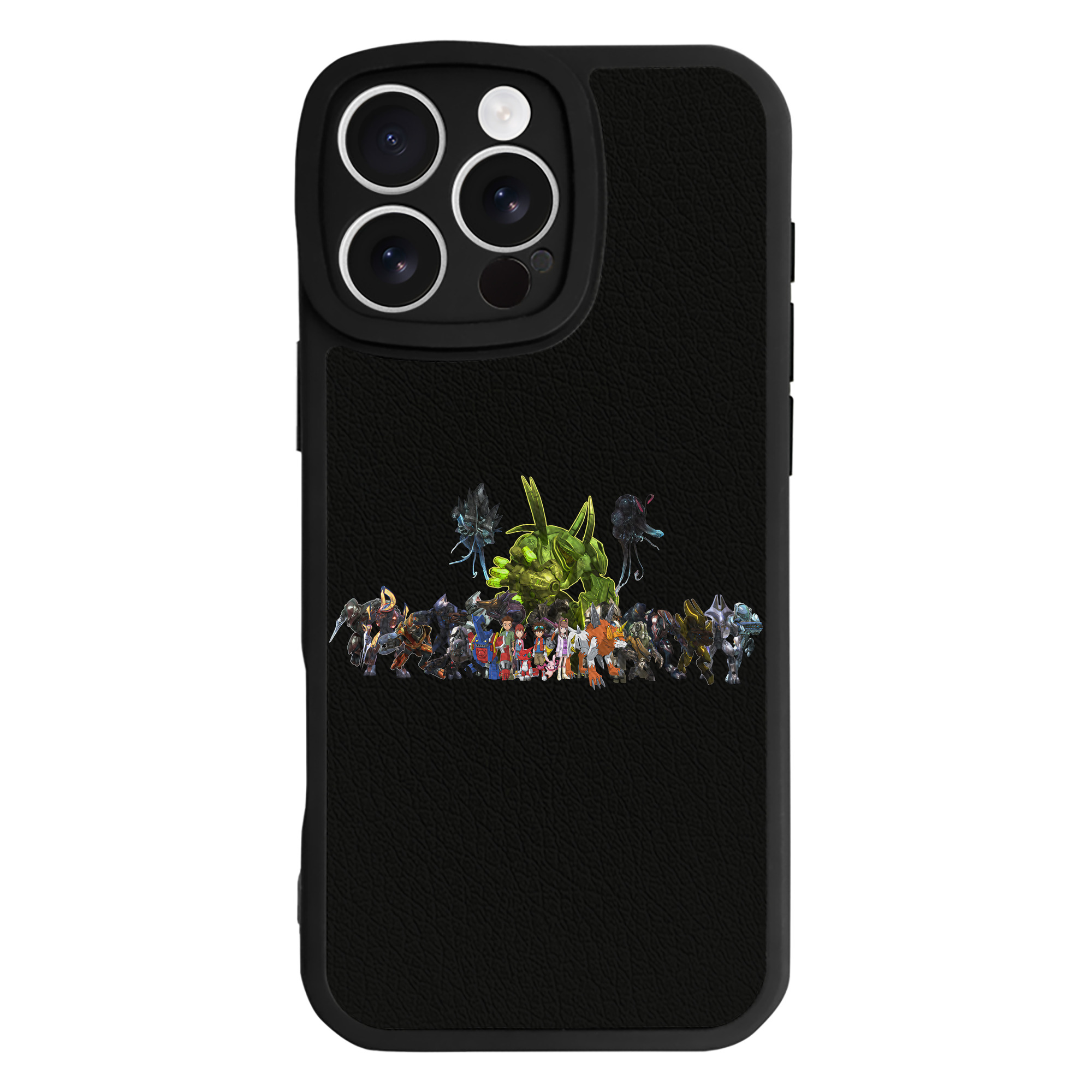 （画像用） Digimon デジタルモンスター/デジモン 【iPhone 16シリーズ対応】シリコンスマホケース（レザー調） 材質：シリコン